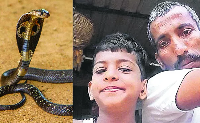 Father and Son Died of Snakebite in Kamareddy - Sakshi