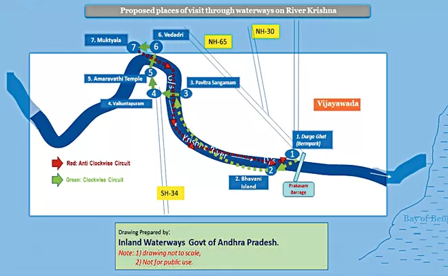 Inland waterways plan for temple tourism on the Krishna River - Sakshi