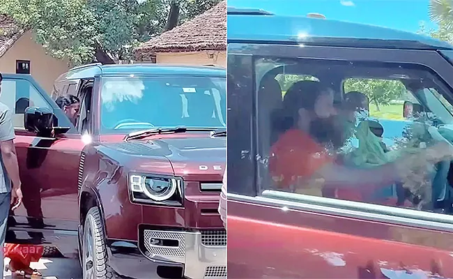 Ramdev Seen Driving Land Rover Defender 130 - Sakshi