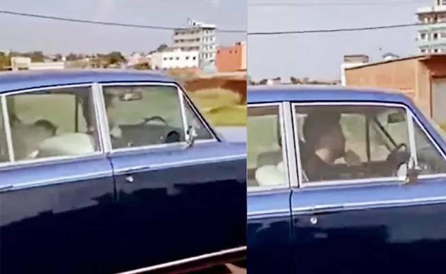 MS Dhoni Spotted Driving His Rolls Royce Car in Ranchi Video Viral - Sakshi