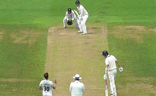 Toby Roland Jones Hits A 6 In County Match But Gets Hit Wicket In The Follow Through - Sakshi