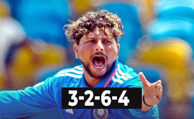 Kuldeep Yadav 4 Wickets-West Indies 114 Runs-All-out Vs IND 1st ODI - Sakshi