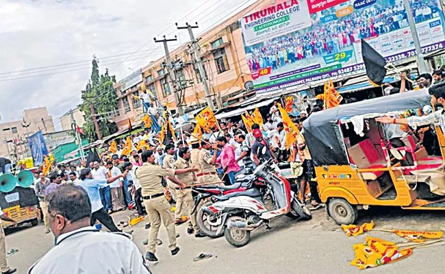 TDP activists attacked on MLA Bolla - Sakshi