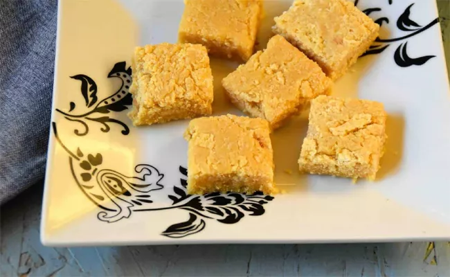 How To Make Coconut Cashew Mysore Pak Recipe - Sakshi