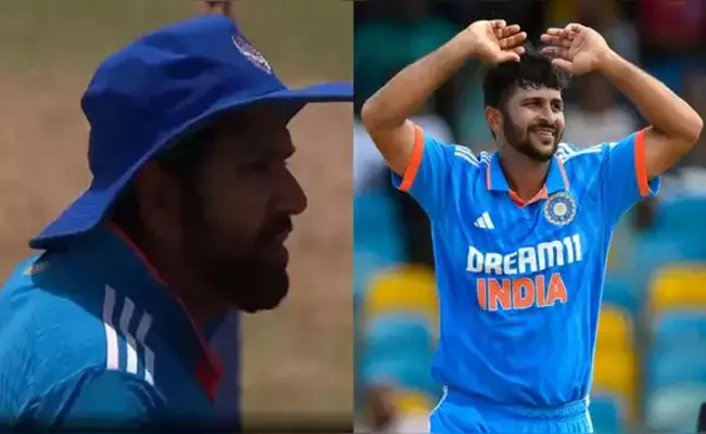 Rohit Sharma Loses His Cool, Abuses Shardul Thakur  - Sakshi