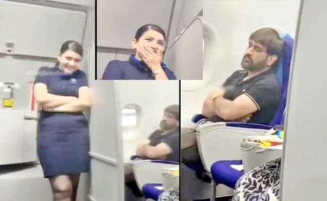 Air Hostess Enjoy-Taking-Video-MS Dhoni Sleeping-Flight Surfaces Viral - Sakshi