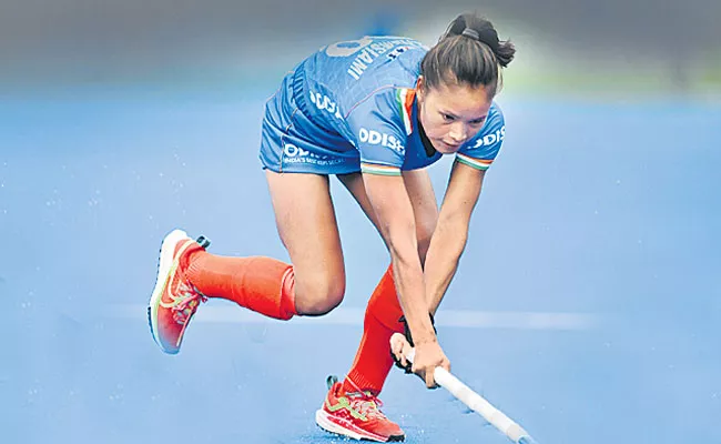 Lalremsiami Hat-trick-Indian womens Hockey Team 3-0 Beat England - Sakshi