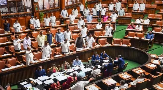 Unknown Man Enters Karnataka Assembly During Budget Session - Sakshi