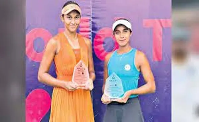 Rashmika, Vaidehi pair runner up title in ITF womens tennis tournament - Sakshi