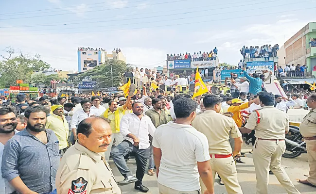 Chandrababu as A1 in Angallu attack case Annamayya District - Sakshi