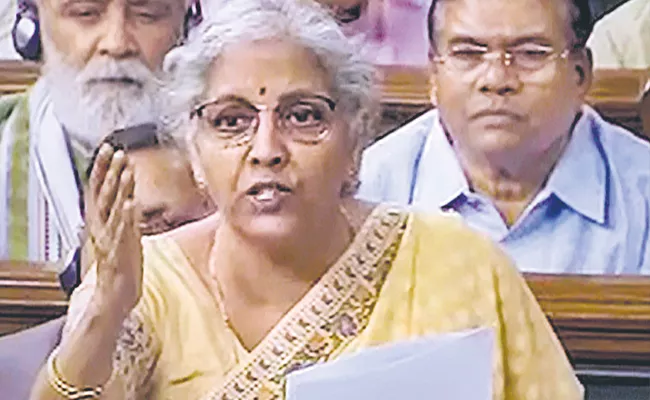 Finance Minister Nirmala Sitharaman in a debate on antitrust - Sakshi