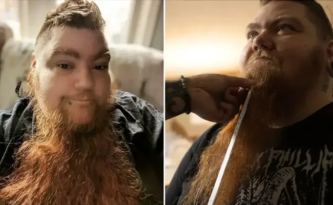 USA woman Erin breaks longest beard record Inspiration Story - Sakshi