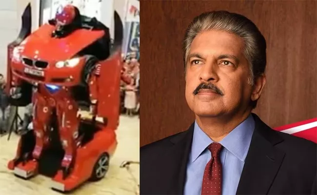 Anand mahindra twitter video bmw converting turn to transformer - Sakshi