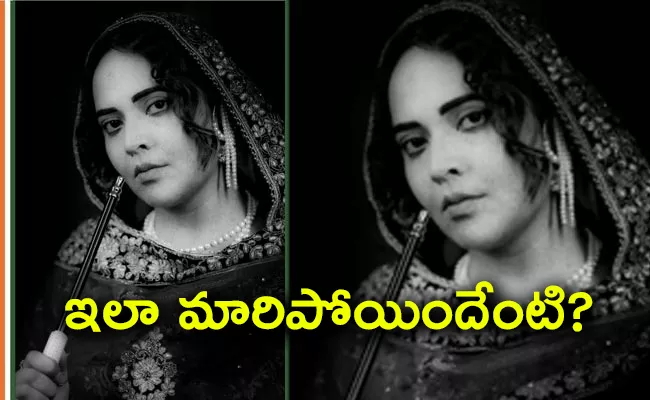 Anchor Anasuya Begum Hazrat Mahal Getup - Sakshi