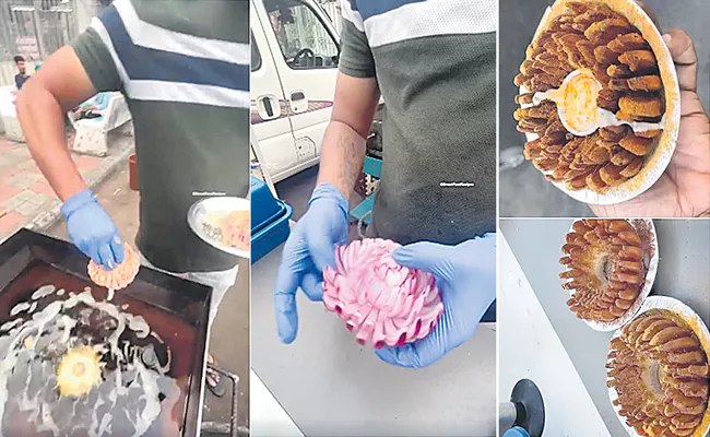 Vadodara Eatery Serves Viral Onion Blossom Pakora - Sakshi