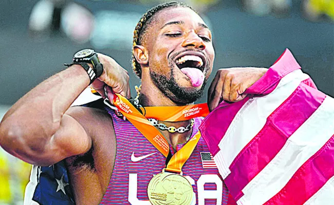 100m champ Noah Lyles - Sakshi