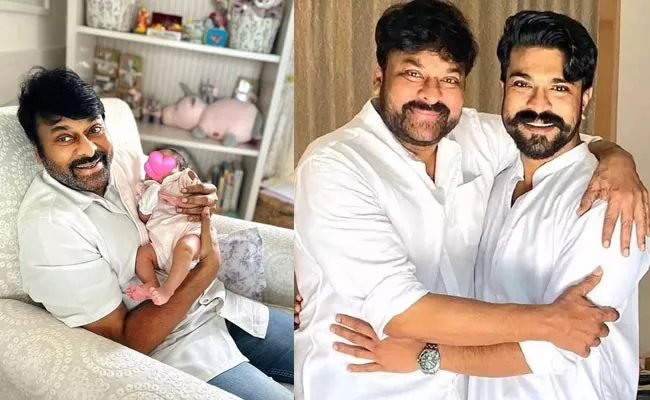 Ram Charan Share Klin Kaara Photo Chiranjeevi Birthday - Sakshi