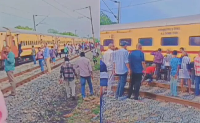 Smoke In Tirupati Adilabad Krishna Express Near Venkatagiri station - Sakshi