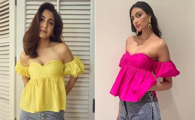 Anushka Sharma And Athiya Shetty Both Wore This Bright Malie Top - Sakshi