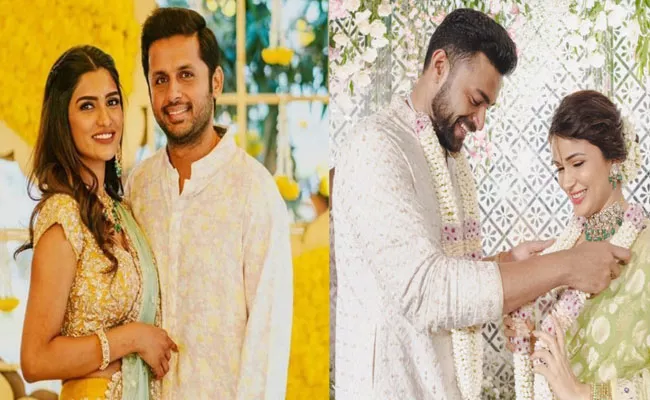 Nithiin and wife Shalini to attend Varun Tej and Lavanya Tripathi wedding - Sakshi