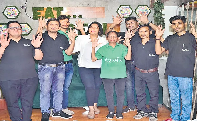 Terrisinne: Pune Restaurant employs specially-abled persons to serve customers - Sakshi