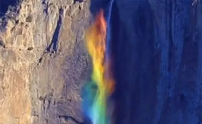 Rainbow Waterfall at Yosemite Park - Sakshi