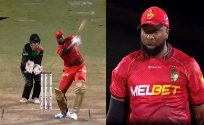 Kieron Pollard hits 4 100 meter sixes in a row in CPL 2023 - Sakshi