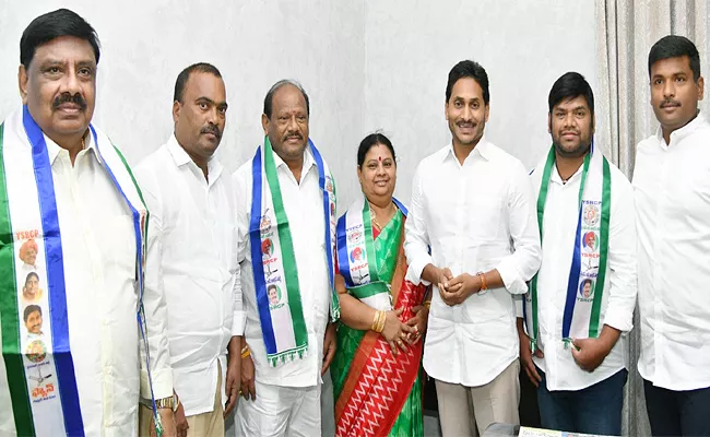 TDP Leaders Joined YSRCP In The Presence Of CM YS Jagan - Sakshi