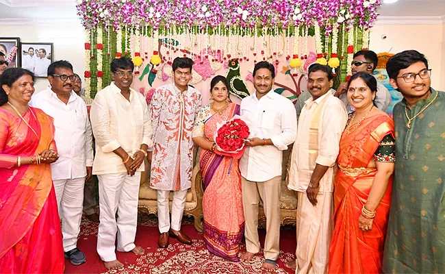 CM Jagan Attends MLA Jyothula Chanti Babu Daughter Marriage - Sakshi