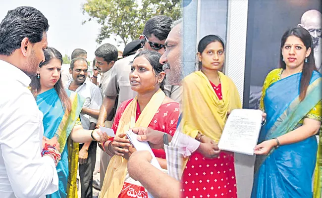 Chief Minister YS Jagan mohan Reddy helped to a woman - Sakshi