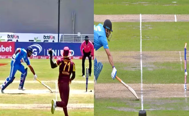 Fans Compare Sanju Samson Run-Out-MS Dhoni-Dismissal-2019 World Cup - Sakshi