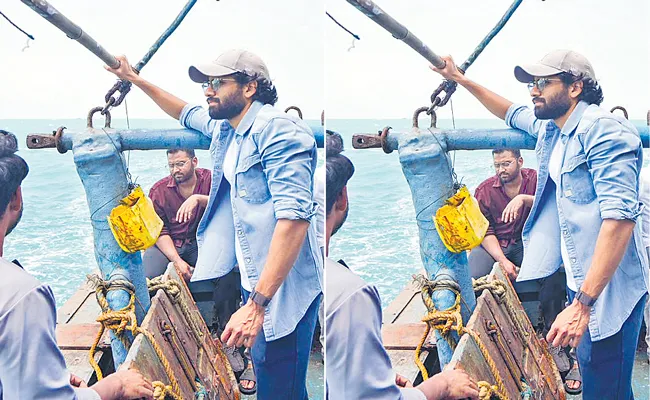 Naga Chaitanya spotted meeting fishermen families in Srikakulam - Sakshi