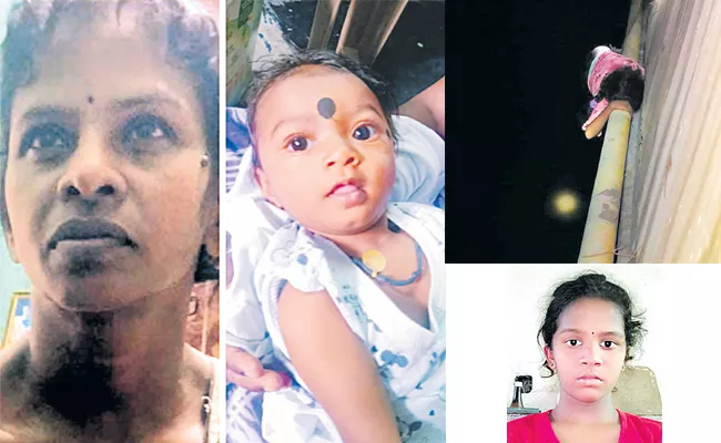 Man threw the woman and two children into the Godavari - Sakshi