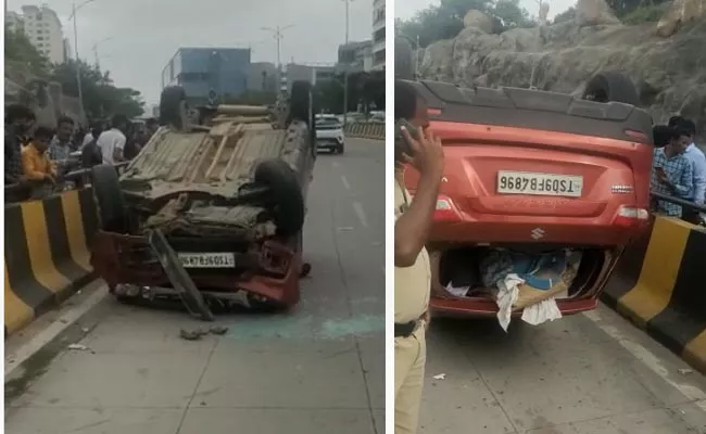 Road Accident At Cable Bridge In Hyderabad - Sakshi