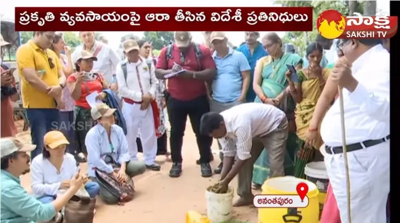 Foreigners Visit Natural Farming and Organic Farming at Anantapur & Sri Sathya Sai Dist