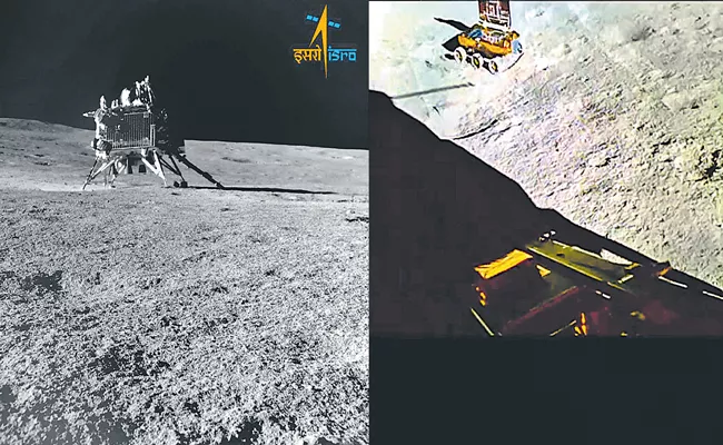 Chandrayaan-3: ISRO shares video of Pragyan rover frolicking on moon - Sakshi