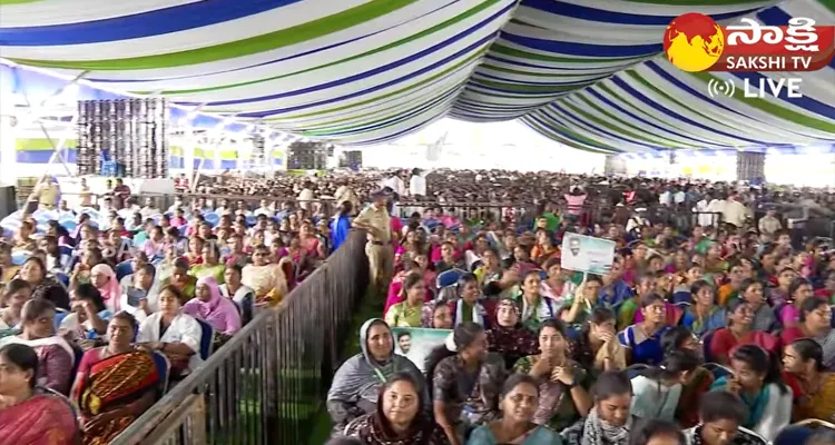 Huge Crowd At CM YS Jagan Public Meeting 