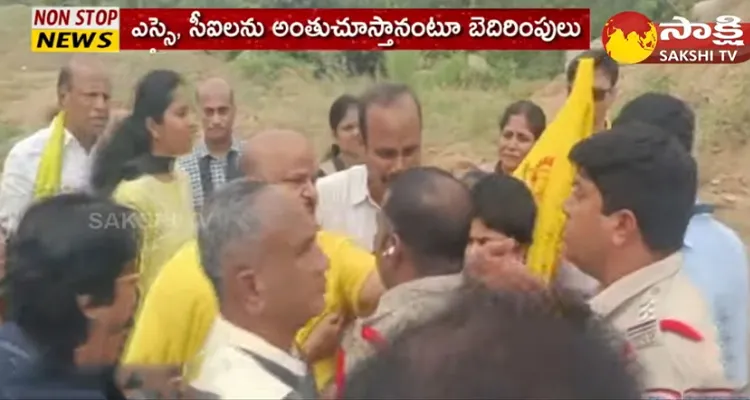 TDP Leader Maganti Babu Over Action In front Of Police 