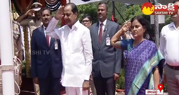 CM KCR Flag Hoisting At Telangana Liberation Day Celebration