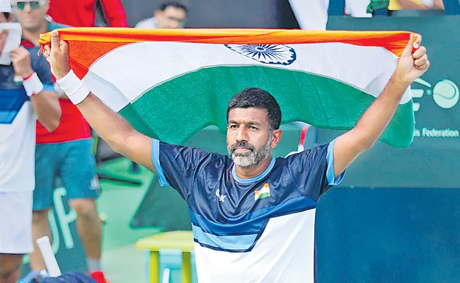 Indian tennis star finished his Davis Cup career - Sakshi