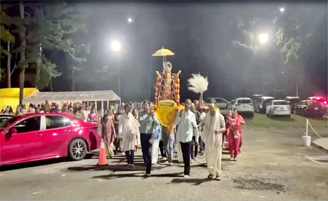 Ganesh Chaturthi Celebrations Held At Sai Mandir Huntersville - Sakshi