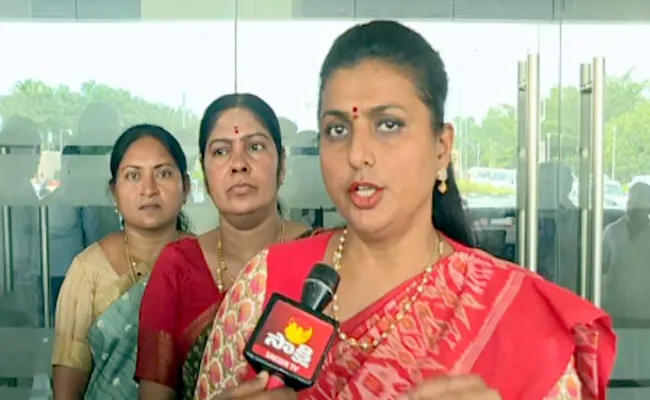 Roja Challenge To Balakrishna TDP leaders Over Chandrbabu Skill Scam - Sakshi