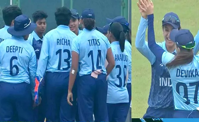 Pooja Vastrakar Shines As Indian Womens Cricket Team Enters Semi-final - Sakshi