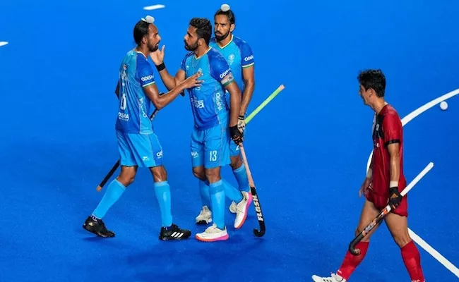 Harmanpreet Singh scores four as India beat Singapore 16-1 - Sakshi