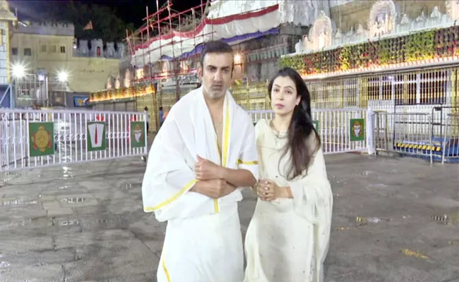 gautam gambhir visits tirumala - Sakshi