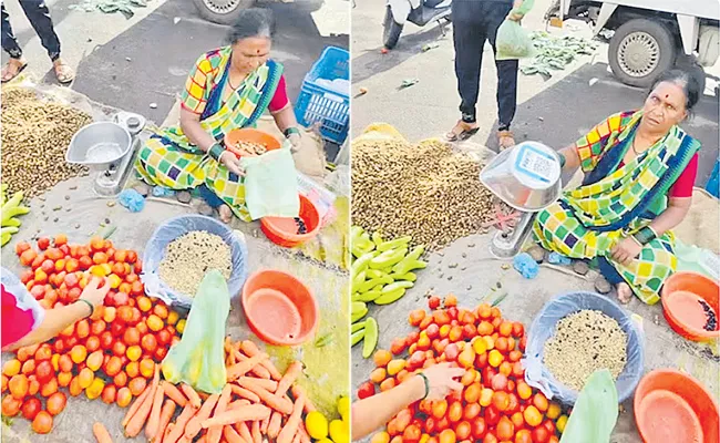 Vegetable-Selling Lady Jugaad For Digital Payment Gets Over 12 Million Views - Sakshi