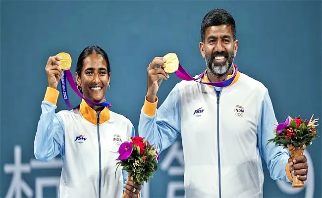 Asian Games 2023: Rohan Bopanna signs off with gold medal in Mixed Doubles - Sakshi