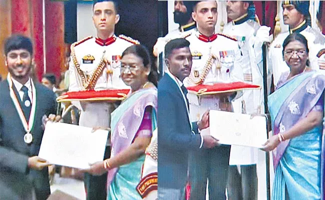 National Service Scheme awards to two in Telangana - Sakshi