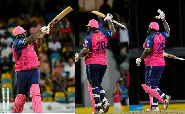 Cornwalls bat drop celebration after reaching a jawdropping 45 ball century - Sakshi