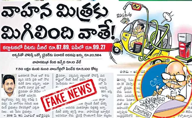 Eenadu Distortions on Vahanamitra scheme  - Sakshi